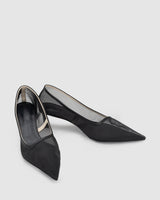 Insignia Heel - Black Mesh