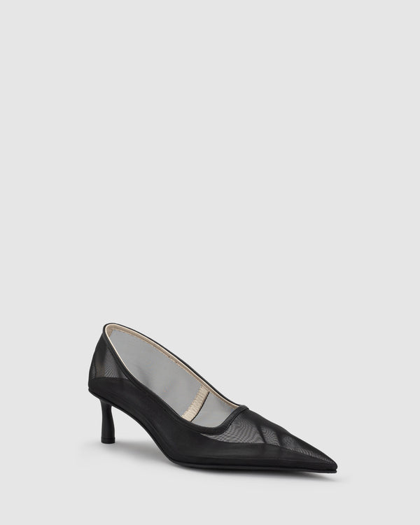 Insignia Heel - Black Mesh