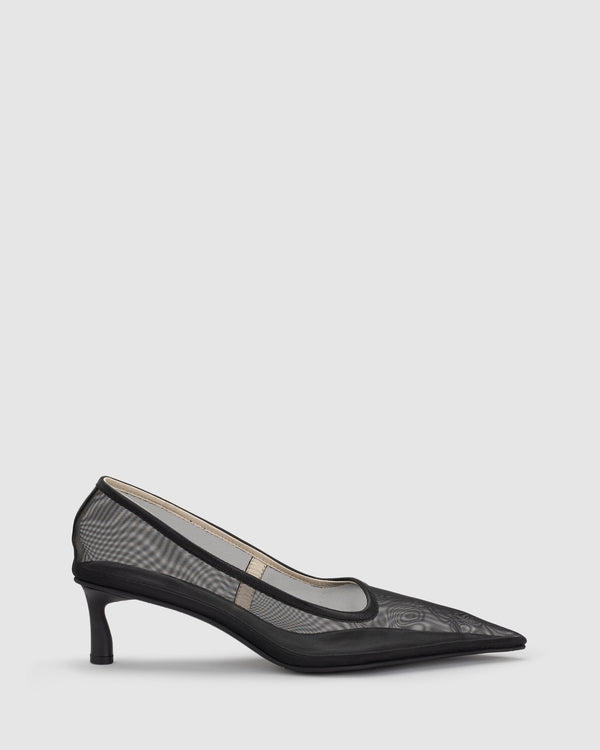 Insignia Heel - Black Mesh