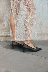 Insignia Heel - Black Mesh