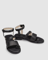 Juno Sandal - Black - Premium Low Heels from Chaos & Harmony - Just $329! Shop now at Chaos & Harmony