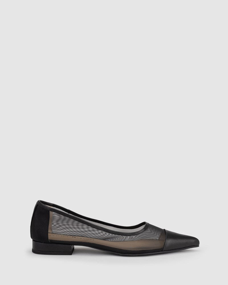 Luna Flat - Black Mesh