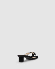 Maya Heel - Black Nubuck - Premium Low Heels from Chaos & Harmony - Just $269! Shop now at Chaos & Harmony