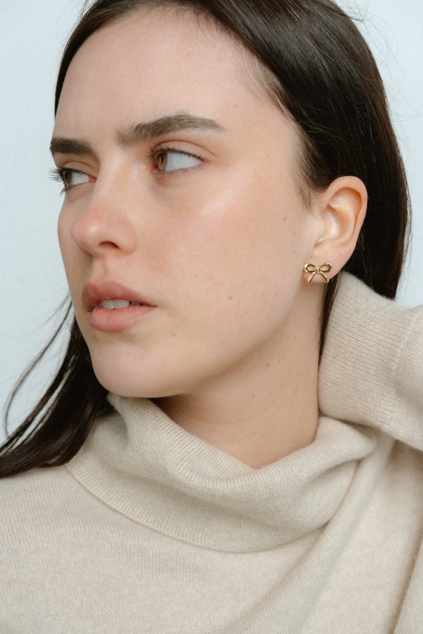 Mini Bow Earrings Small - Gold