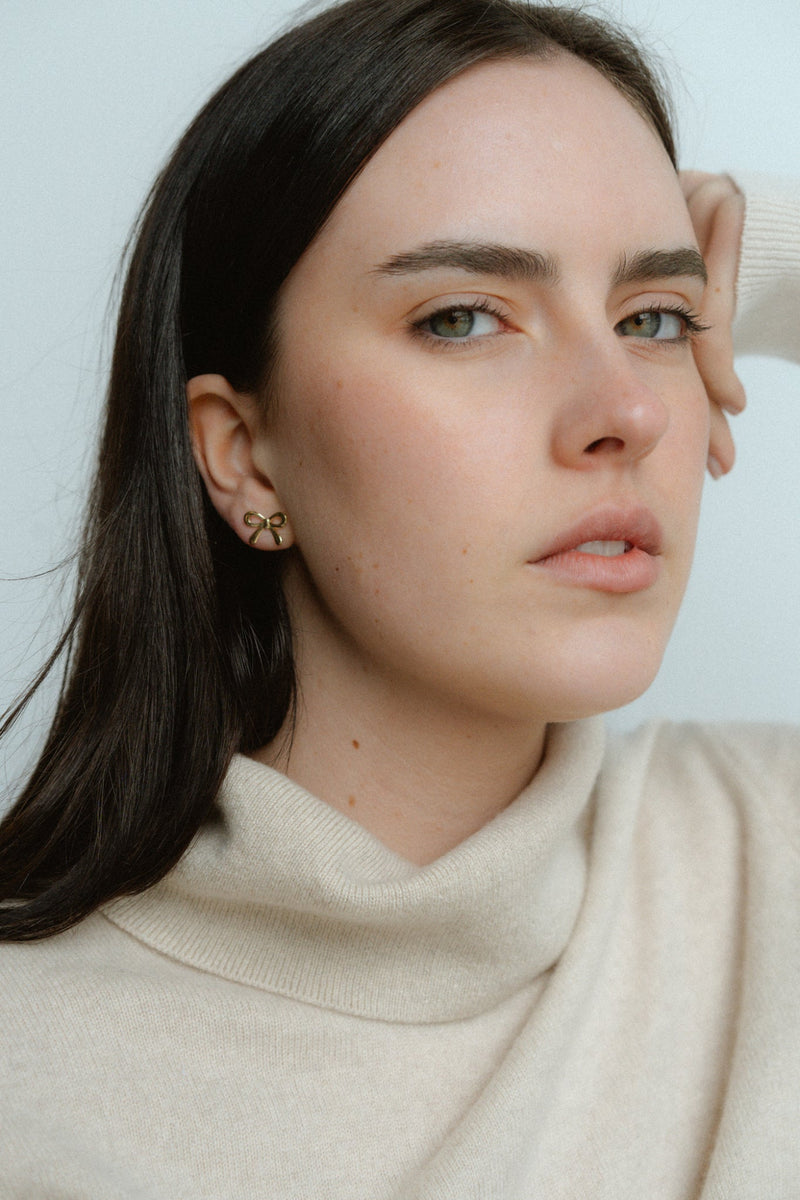 Mini Bow Earrings Small - Gold