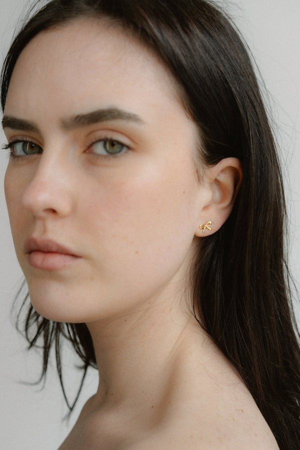 Mini Bow Earrings Extra Small - Gold