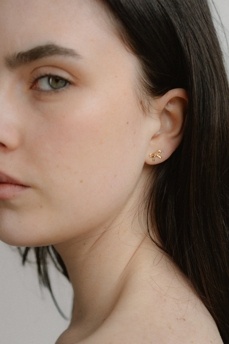 Mini Bow Earrings Extra Small - Gold