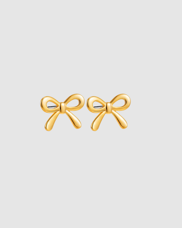 Mini Bow Earrings Medium - Gold