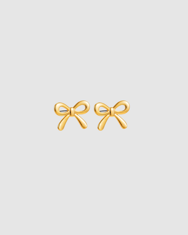 Mini Bow Earrings Small - Gold