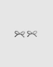 Mini Bow Earrings Medium - Silver