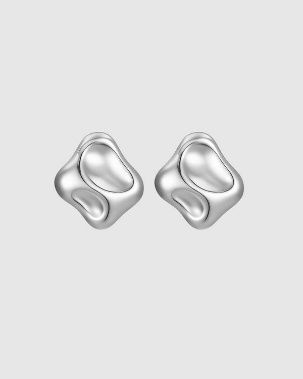 Molten Earrings - Silver