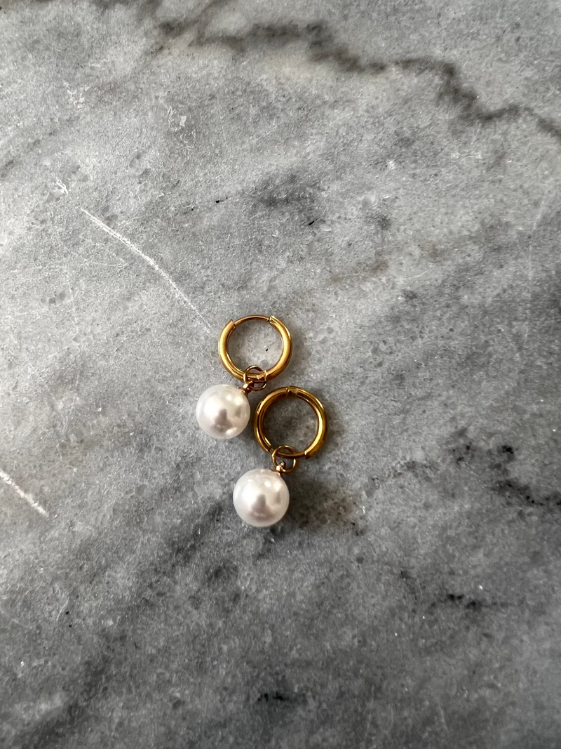 Orb Earrings - Pearl