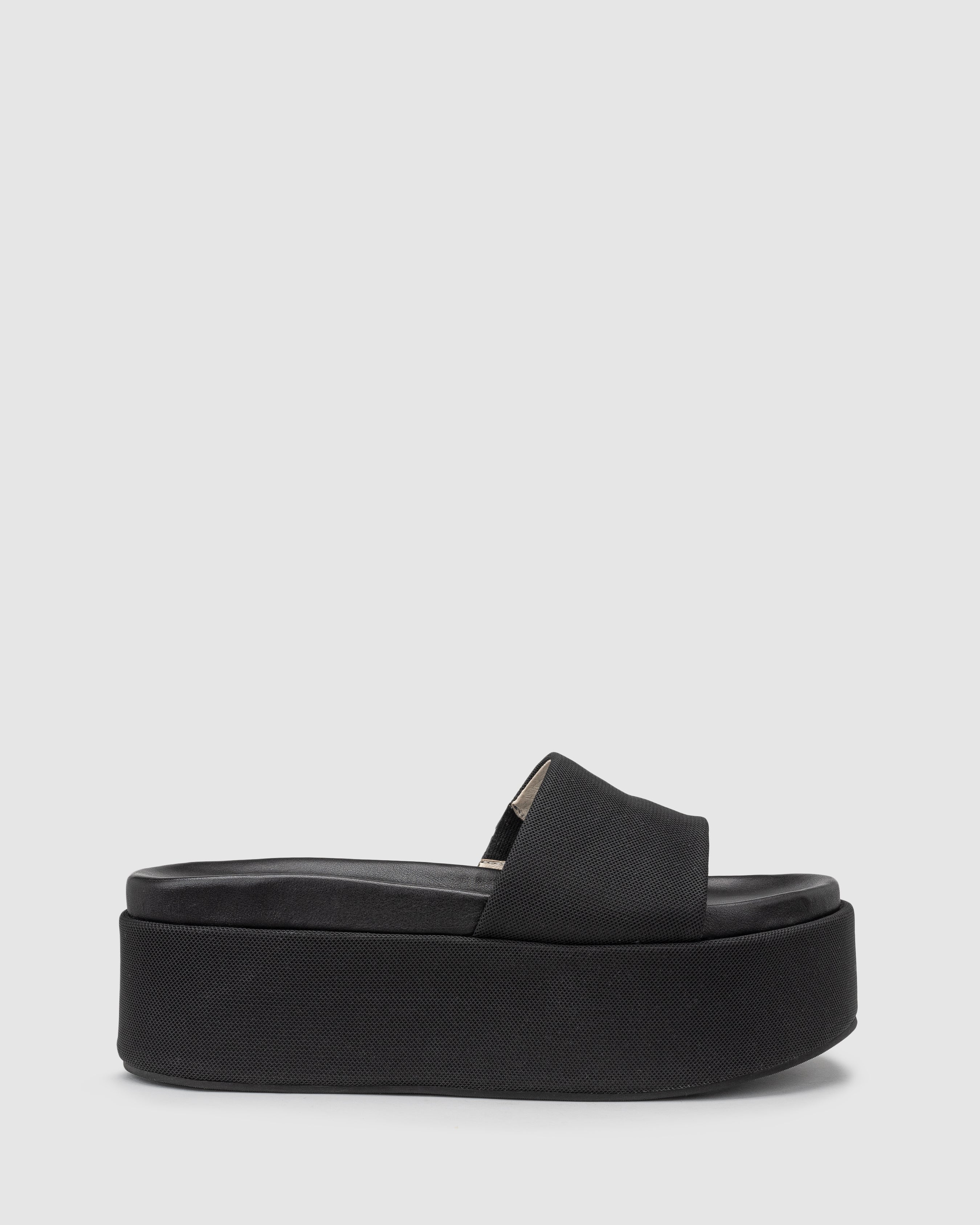 Palm Flatform - Black Mesh - Premium Slide from Chaos & Harmony - Just $289! Shop now at Chaos & Harmony