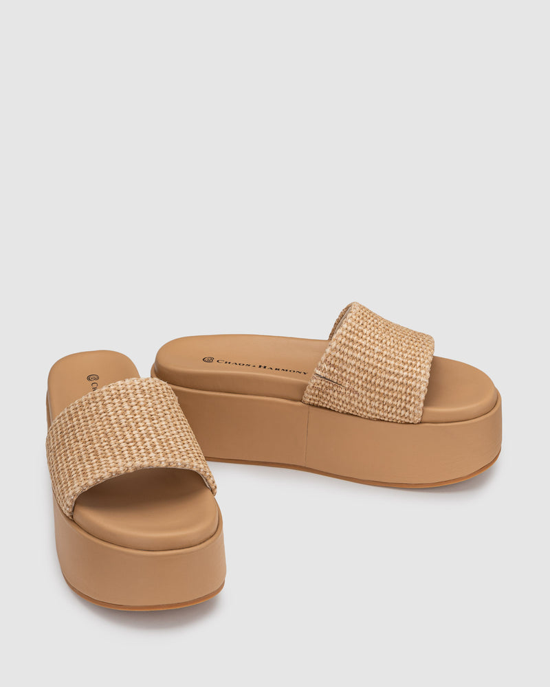 Palm Flatform - Weave - Premium Slide from Chaos & Harmony - Just $289! Shop now at Chaos & Harmony