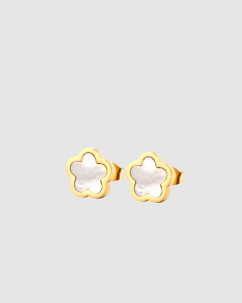 Poppy Studs- Pearl