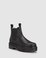 Queens Boot - Black Croc