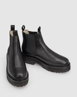 Queens Boot - Black Croc