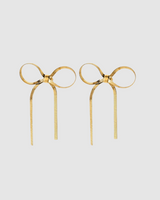Ribbon Earrings - Gold