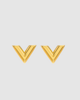 V Earrings - Gold