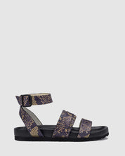 Aster Sandal - Brown Snake - Premium Sandal from Chaos & Harmony - Just $99! Shop now at Chaos & Harmony