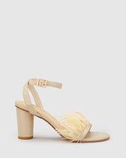 Chichi Heel - Honey Feather - Premium Heel from Chaos & Harmony Bridal - Just $349! Shop now at Chaos & Harmony
