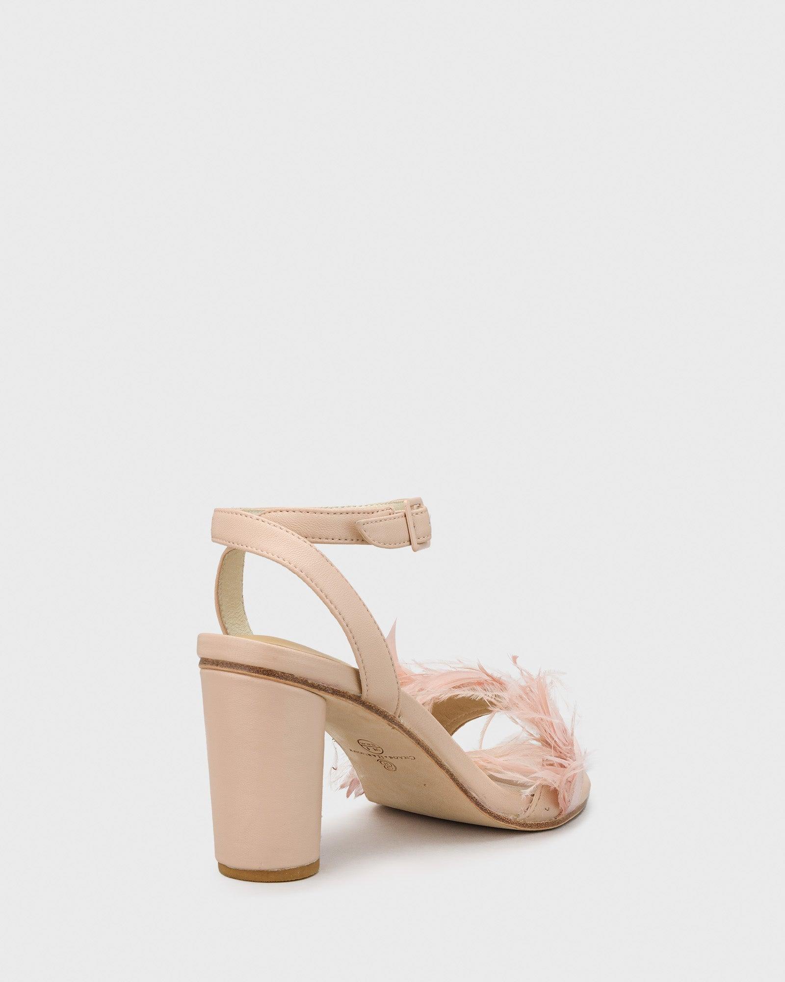 Chichi Heel - Pink Feather - Premium Heel from Chaos & Harmony Bridal - Just $349! Shop now at Chaos & Harmony