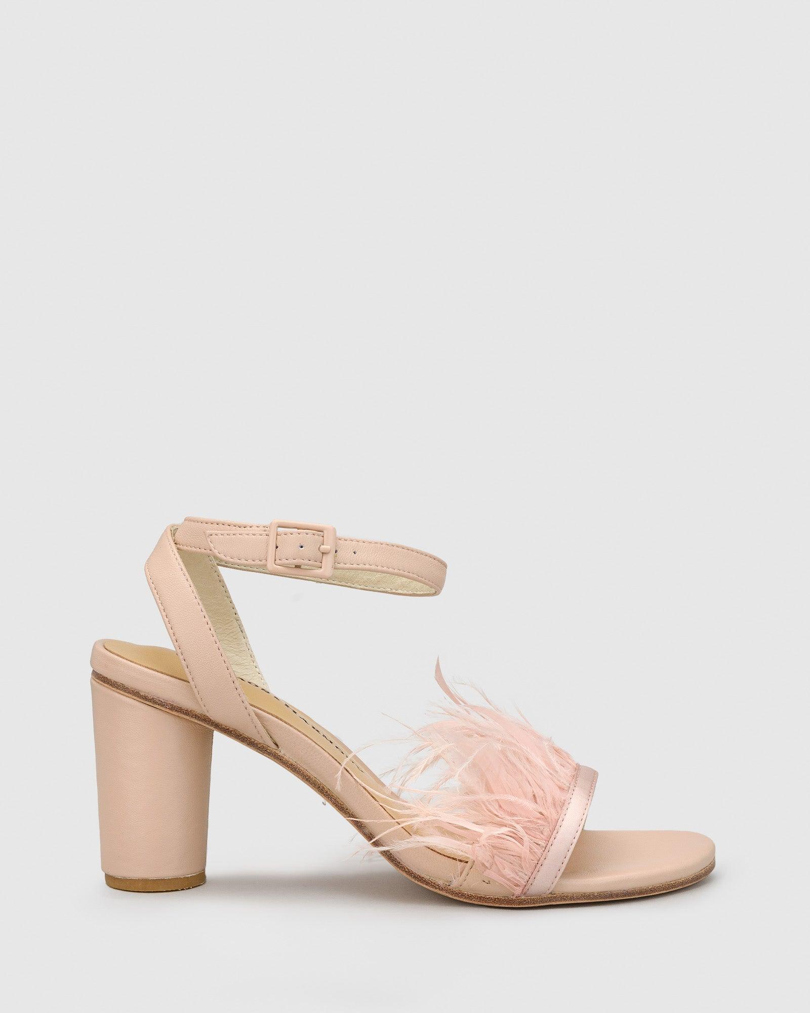 Chichi Heel - Pink Feather - Premium Heel from Chaos & Harmony Bridal - Just $349! Shop now at Chaos & Harmony