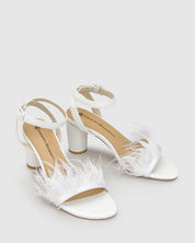 Chichi Heel - Snow Feather - Premium Heel from Chaos & Harmony Bridal - Just $349! Shop now at Chaos & Harmony