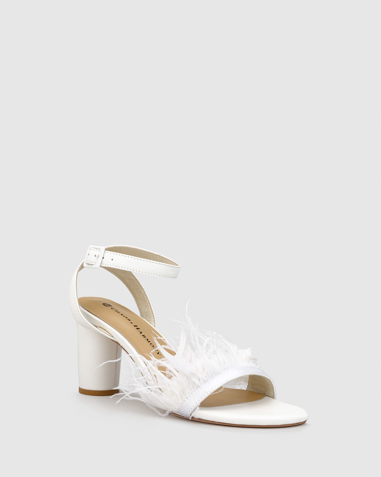 Chichi Heel - Snow Feather - Premium Heel from Chaos & Harmony Bridal - Just $349! Shop now at Chaos & Harmony