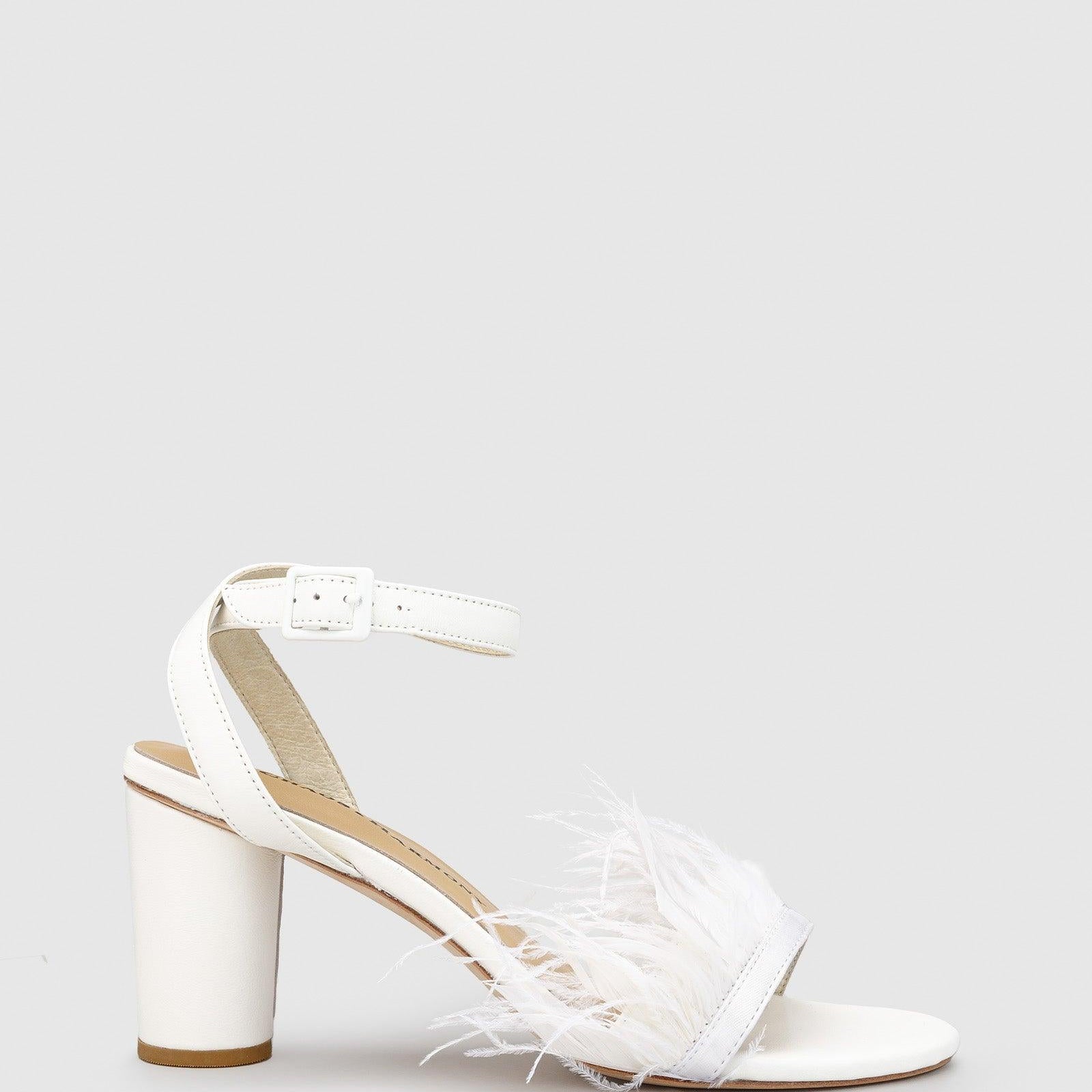 Chichi Heel - Snow Feather - Premium Heel from Chaos & Harmony Bridal - Just $349! Shop now at Chaos & Harmony