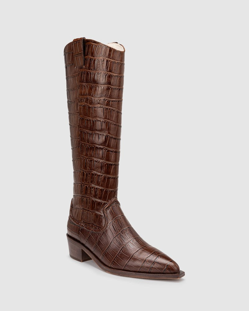 Ember Boot - Tan Croc - Premium Boot from 0 - Just $559! Shop now at Chaos & Harmony