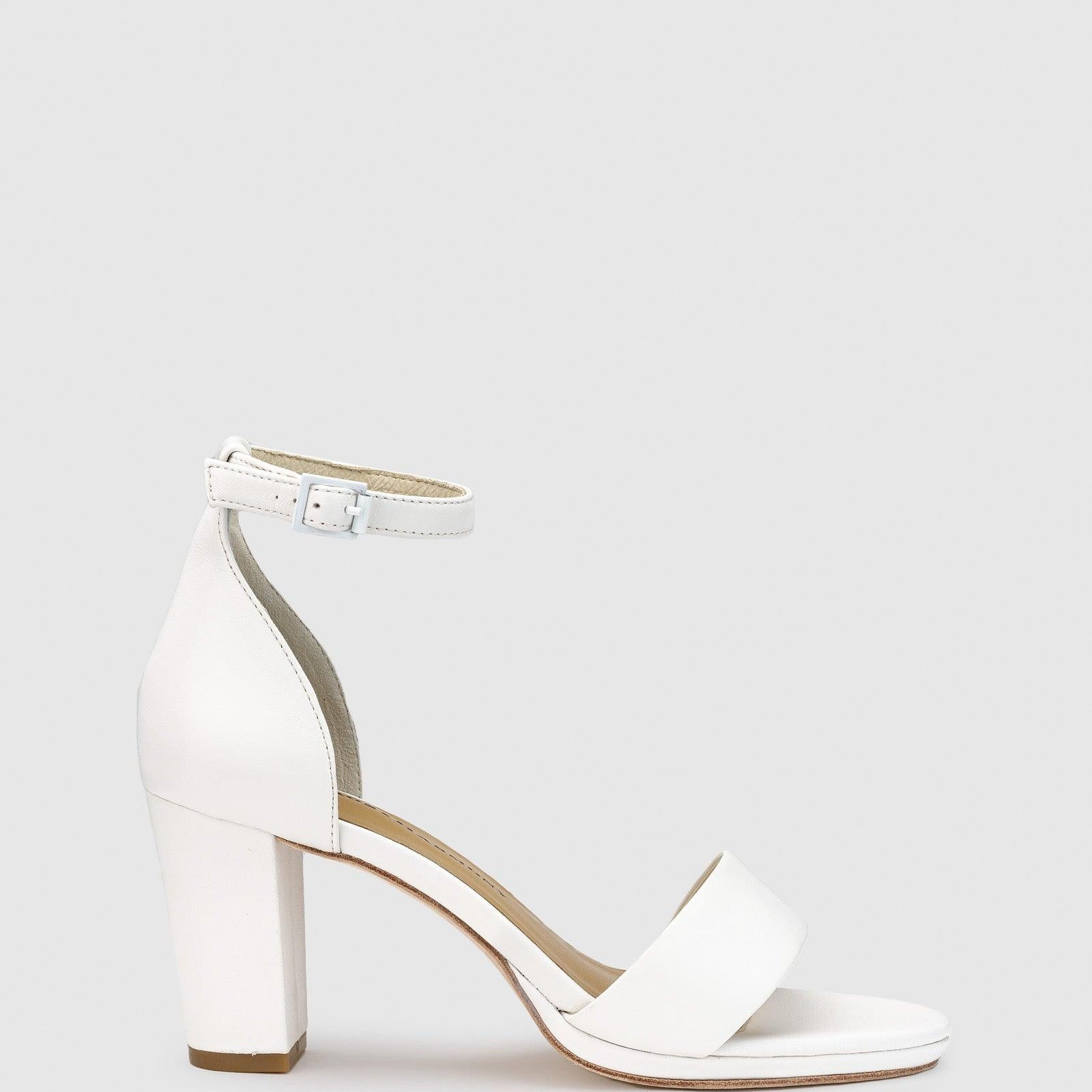 Evermore High Heel - Snow - Premium Mid heel from Chaos & Harmony Bridal - Just $359! Shop now at Chaos & Harmony