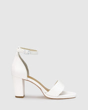 Evermore High Heel - Snow - Premium Mid heel from Chaos & Harmony Bridal - Just $359! Shop now at Chaos & Harmony