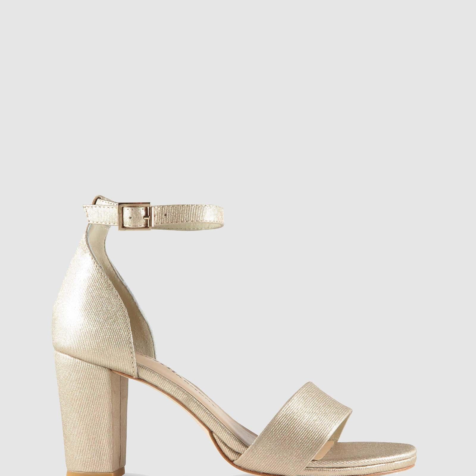 Evermore High Heel - Gold Lines - Premium Mid heel from Chaos & Harmony Bridal - Just $359! Shop now at Chaos & Harmony