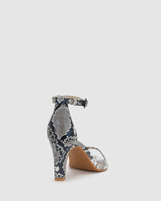 Lover Heel - Black & White Snake - Premium Heel from Chaos & Harmony - Just $139! Shop now at Chaos & Harmony