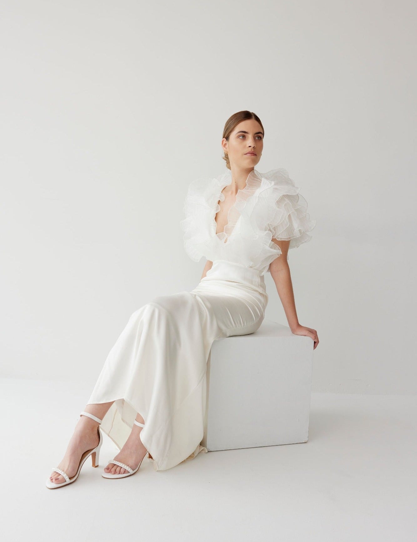 Lover Pearl Heel - Snow - Premium Heel from Chaos & Harmony Bridal - Just $329! Shop now at Chaos & Harmony