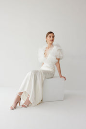 Lover Pearl Heel - Snow - Premium Heel from Chaos & Harmony Bridal - Just $329! Shop now at Chaos & Harmony