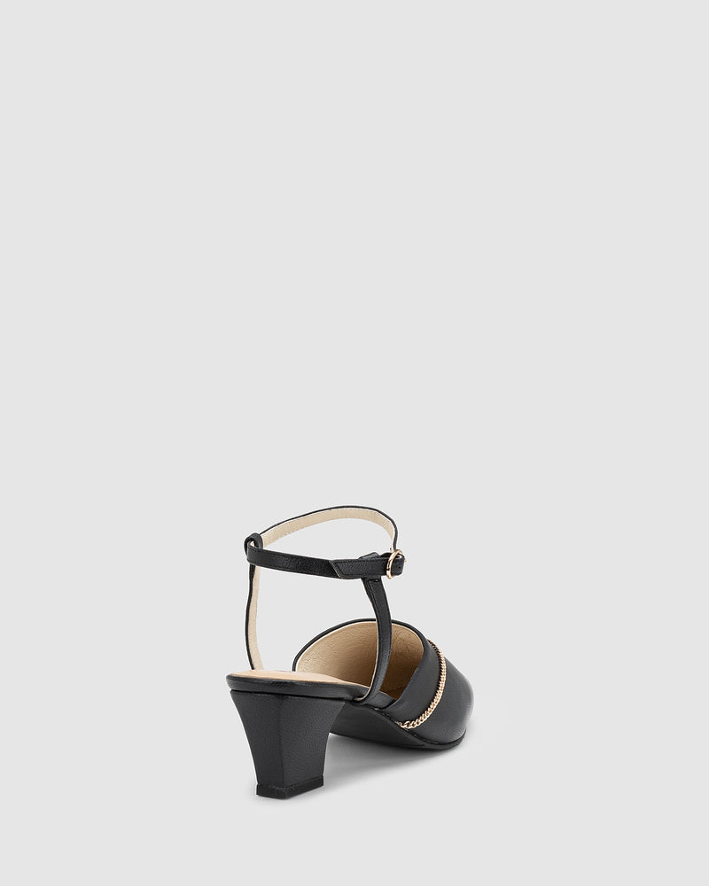 Luscious Heel - Black - Premium Mid Heel from Chaos & Harmony - Just $159.0! Shop now at Chaos & Harmony