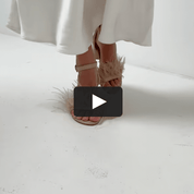 Chichi Heel - Honey Feather - Premium Heel from Chaos & Harmony Bridal - Just $349! Shop now at Chaos & Harmony